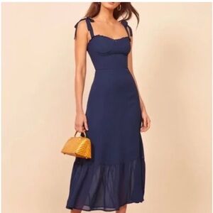 Reformation Nikita dress navy